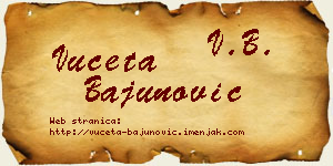 Vuceta Bajunović vizit kartica